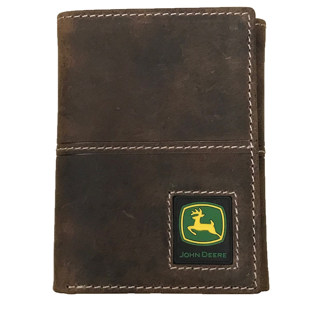 Mens Distressed Leather Trifold