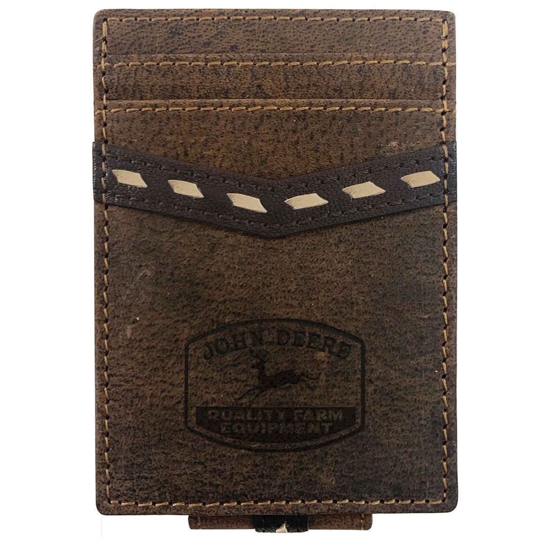 Mens Leather Laced Money Clip