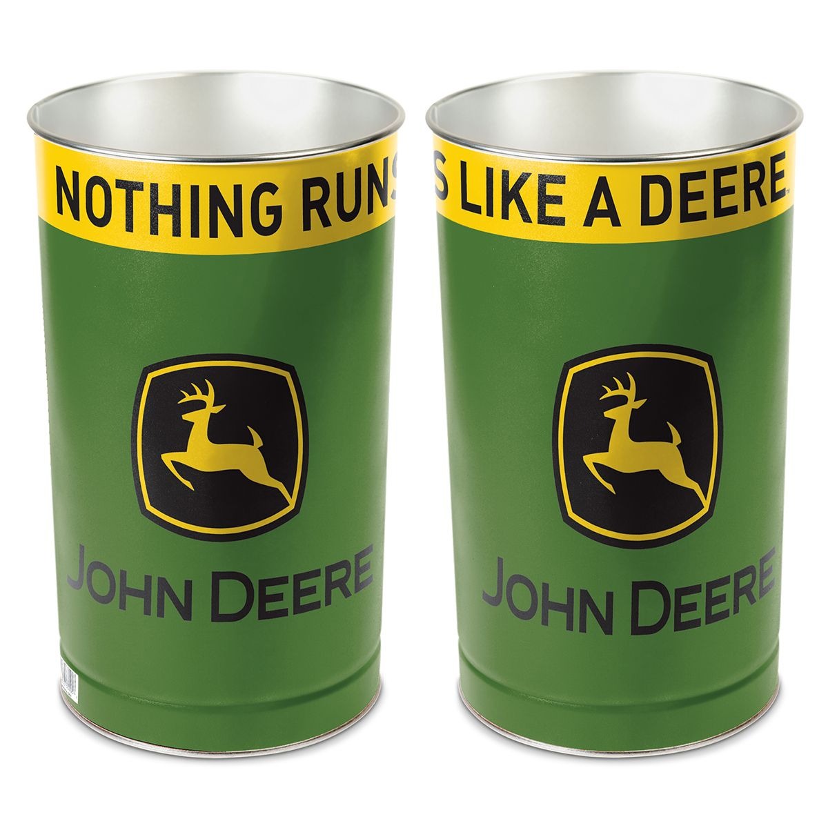 Green Trademark Wastebasket