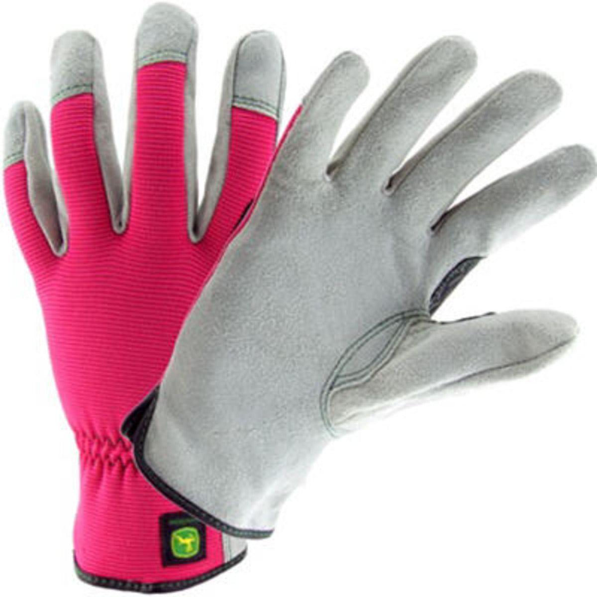 John Deere Womens Cowhide Glove Spandex Back