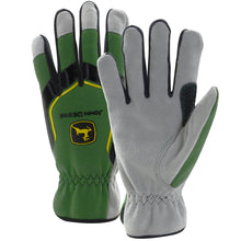 John Deere Men's Cowhide Glove Spandex Back