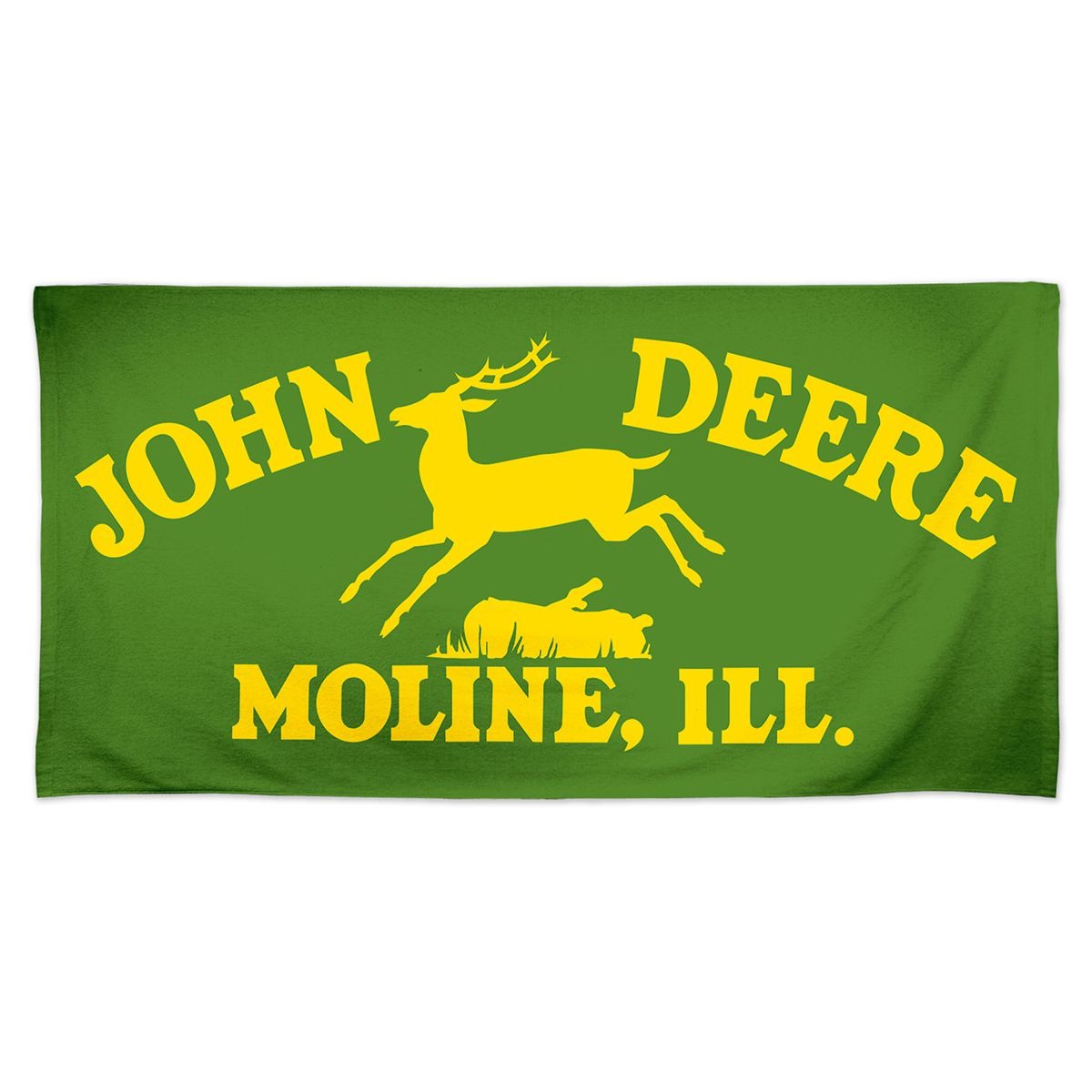 Green Vintage Logo Beach Towel