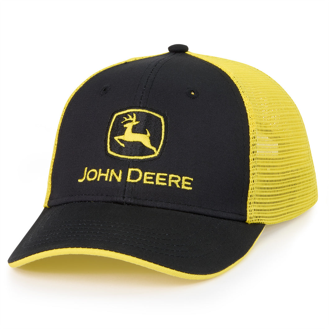 John Deere Black/Yellow Mesh Cap