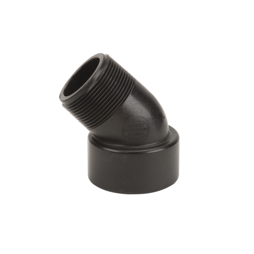 Banjo SL150-45: 1 1/2" 45° Poly Street Elbow