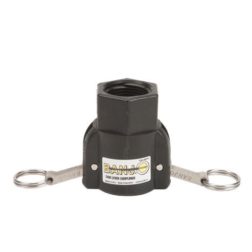 Banjo 100D: 1" Female Coupler X 1" Female Thread Poly Cam Lever Coupling