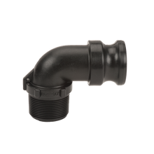 Banjo 150F90: 1 1/2" 90Â° Male Adapter X 1 1/2" Male Thread Poly Cam Lever Coupling