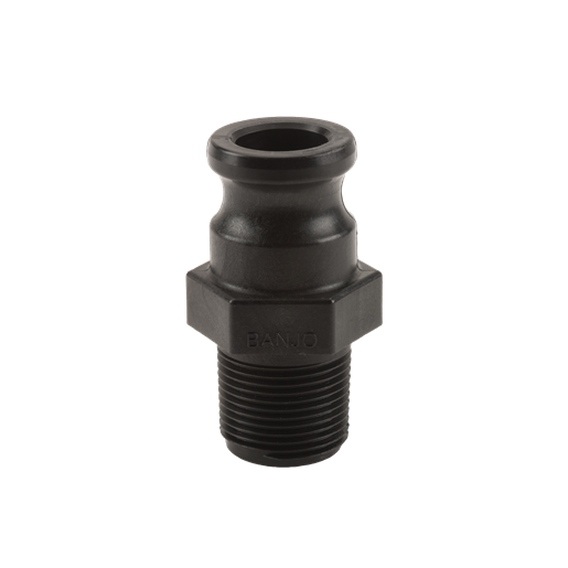 Banjo 100F: 1" Male Adapter X 1" Male Thread Poly Cam Lever Coupling