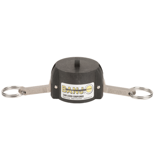 Banjo 150CAP: 1 1/2" Cap X Male Adapter Poly Cam Lever Coupling