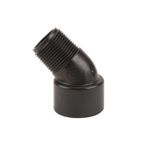 Banjo SL100-45: 1" 45° Poly Street Elbow