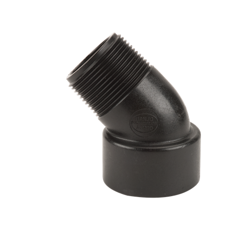 Banjo SL125-45: 1Â¼" 45Â° Poly Street Elbow