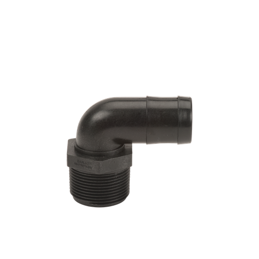 Banjo HB125-90: 1¼" Male Thread X 1¼" 90° Hose Barb