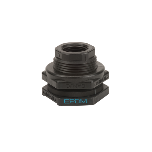 Banjo TF100: 1" Poly Bulkhead Tank Fitting with EPDM Gasket
