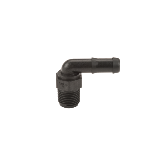 Banjo HB050-90:  1/2" Male Thread X  1/2" 90Â° Hose Barb