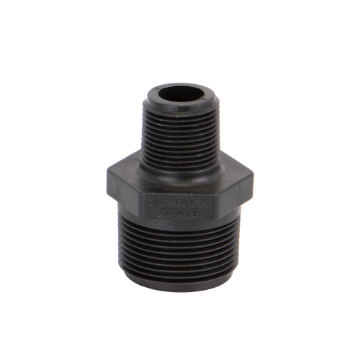 Banjo RN125-075: 1¼" X  3/4" Poly Reducing Nipple