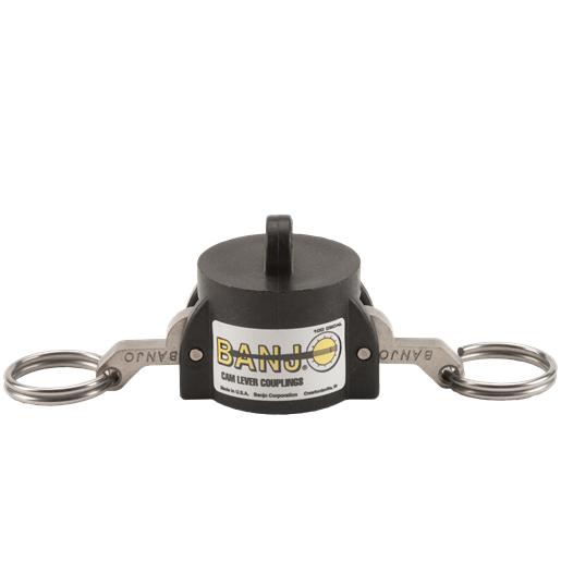Banjo 075-CAP:  3/4" Cap X  3/4" Male Adapter Poly Cam Lever Coupling