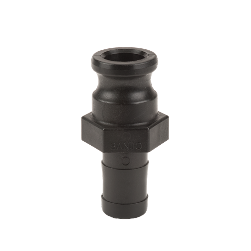 Banjo 100E: 1" Male Adapter X 1" Hose Shank Poly Cam Lever Coupling