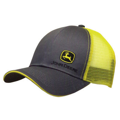 John Deere Charcoal and Yellow Cap