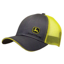 John Deere Charcoal and Yellow Cap