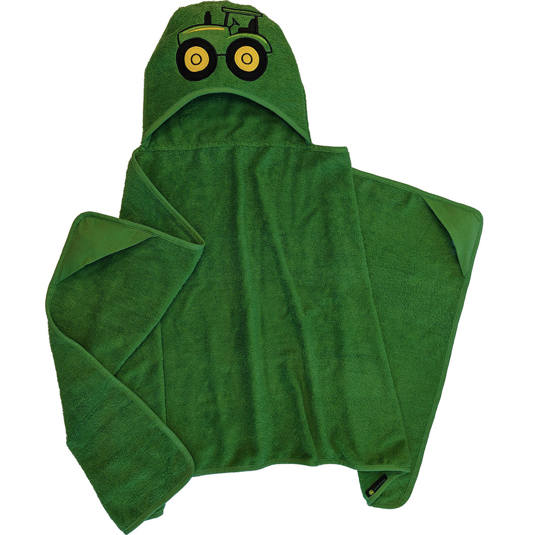 Boy Toddler Hooded Green Towel